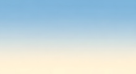 Obraz premium Serene gradient background fading from clear blue sky to soft cream, perfect for a tranquil atmosphere