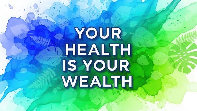Your Health Is Your Wealth Quote Background