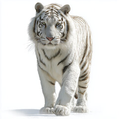 white tiger isolated on white