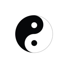 Classic black and white Yin Yang symbol, representing balance, harmony, and the duality of the universe.