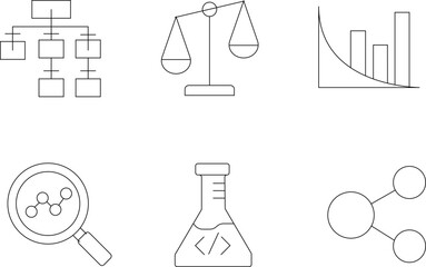 Science and research icons