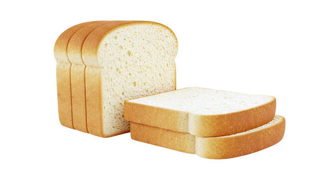 Stack of Sliced White Bread Loaf