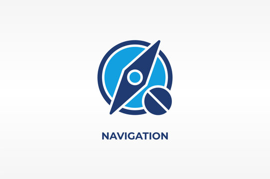 NAVIGATION vector, icon or logo sign isolated symbol illustration