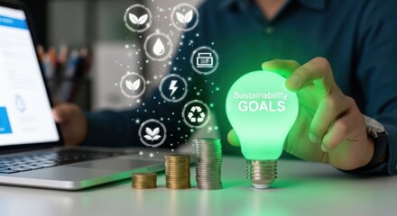 Businessman setting goals