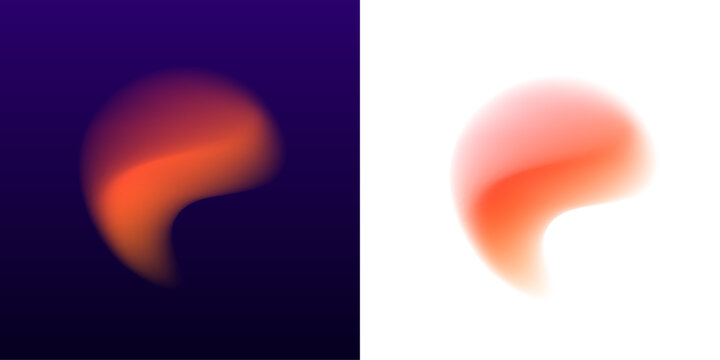 Neon liquid gradient orb with balanced spherical shape, layered mesh blending, and radiant highlights. vector