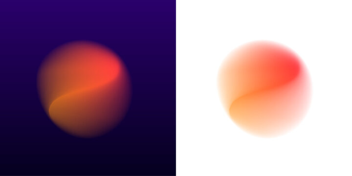 Abstract holographic liquid orb with smooth color transitions, luminous edges, and soft aurora shimmer. vector
