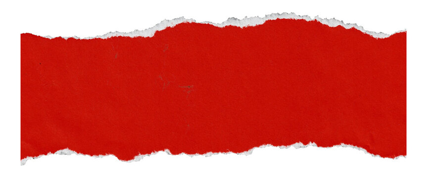Torn or ripped red paper isolated on transparent png background,realistic torn red paper edges,Torn Paper christmas frame effect mockup