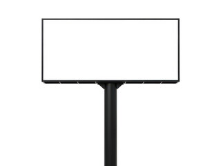 Obraz premium Blank billboard advertising sign isolated on transparent background