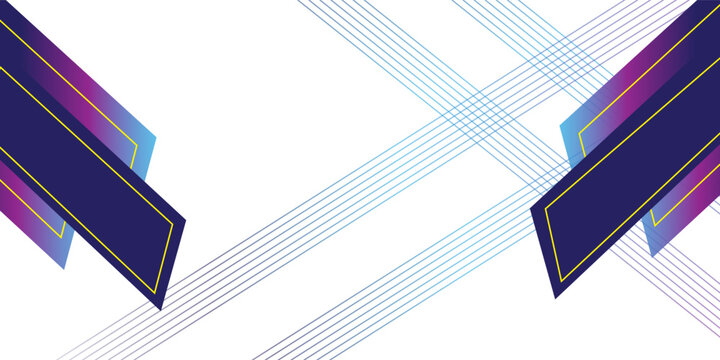 Abstract Blue, purpel and white business wave banner background. vector. gold line.banner design.