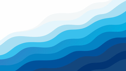 Fototapeta premium Abstract waves of blue and white hues create a calming background