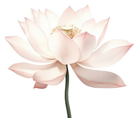 Fototapeta premium PNG Botanical illustration lotus flower blossom petal.