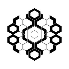 Geometric hexagon pattern design vector illustration abstract background