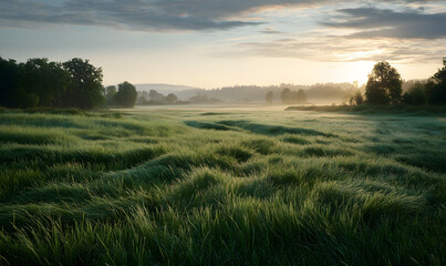 Obraz premium sunrise over the field
