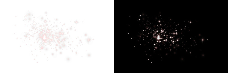 PNG golden sparkling dust drift overlay on transparent background. Premium sparkle element for festive posters and templates. © MIKHAYLO