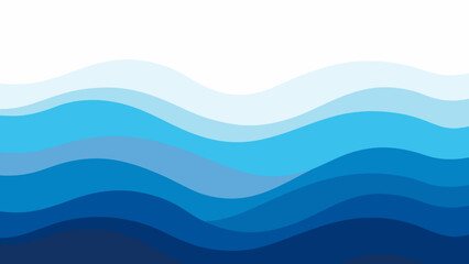 Abstract wave pattern with varying shades of blue and white © Bablu