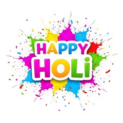 Happy holi festival colorful celebration vibrant background design