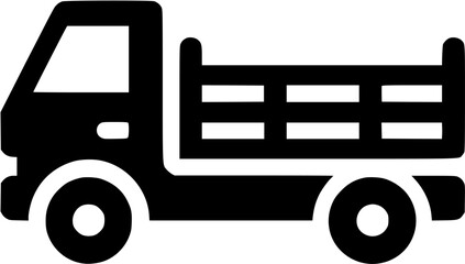 Elegant Truck Cab Icon: Sleek and Minimalistic