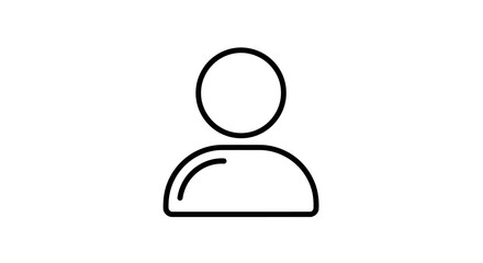 Simple Icon of a Person Silhouette.