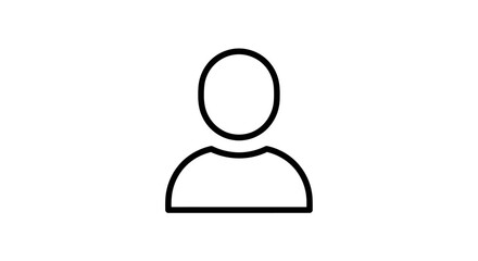 Simple Icon of a Person Silhouette.