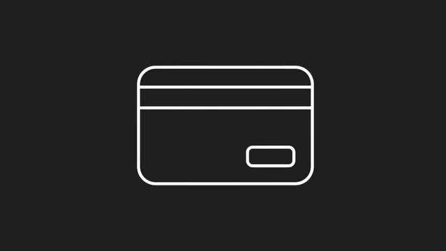 Simple Line Art Icon of a Credit Card.