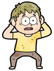 Obraz premium Man in Distress Cartoon