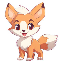 Fototapeta premium Fox cartoon style animal cute fox.
