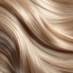 Fototapeta premium Elegant swirls of silky hair glimmering in gentle light