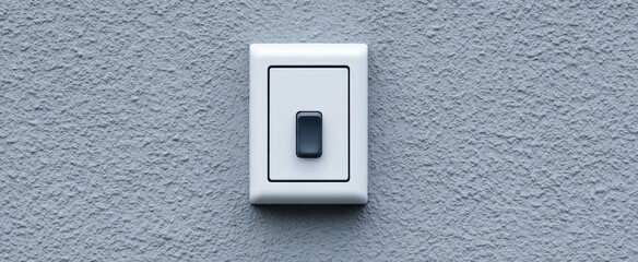Contemporary white doorbell installed on a residential house's exterior wall