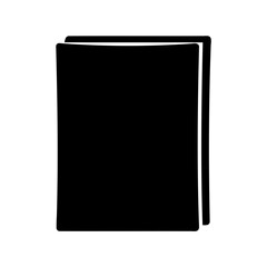 Simple black vector graphic icon of stacked document papers Vector