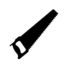 Hand saw silhouette vector graphic illustration tool icon Vector