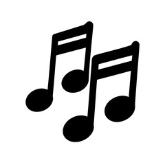Black music notes symbol for melody, sound, and rhythm Vector