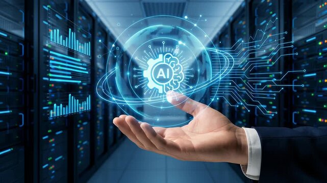 AI integration system with cloud core and API for autonomous task management SaaS development driving innovative technology solutions within data center