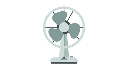 Obraz premium Flat vector icon of a household electric fan, isolated object, clean minimal flat design, simple shapes, soft color palette