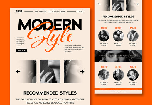 Modern Style Fashion Email Newsletter Template