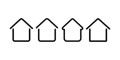 Fototapeta premium Minimalist house icon vector. simple home sign illustration, building logo graphic, perfect for web, mobile app, and UI design elements