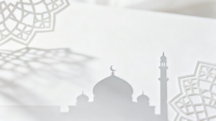 Elegant Islamic Geometric Shadow Background for Ramadan and Eid
