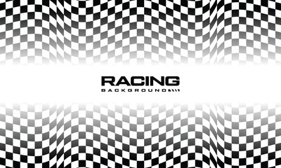 Race flag black and white background