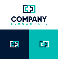 Obraz premium Health services, medical centers, hospital logos