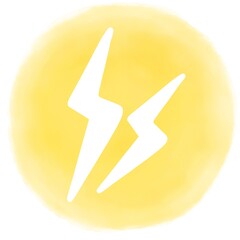 thunders isolated on white background