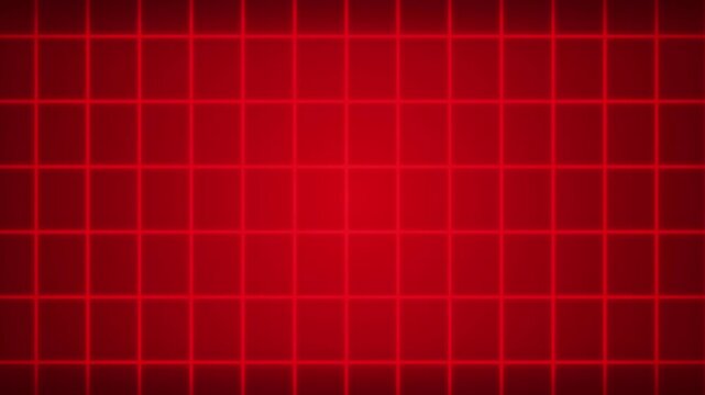 Animated glowing red grid pattern background in a seamless loop motion graphic