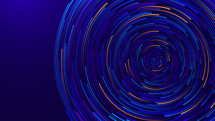 Obraz na płótnie Canvas Abstract Digital Data Flow Vector Background. Big Data Technology Lines. 5G Wireless Fast Data Transmission. High Speed of Fiber Optics Light Trails. Information Flow in Virtual Reality Cyberspace.