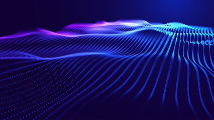 Abstract Wave Patterns in Technology Data - A Flowing Blue Line Integrating Particle Visualization and 3D Interaction © ec0de