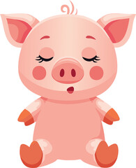 Fototapeta premium Cartoon Piggy
