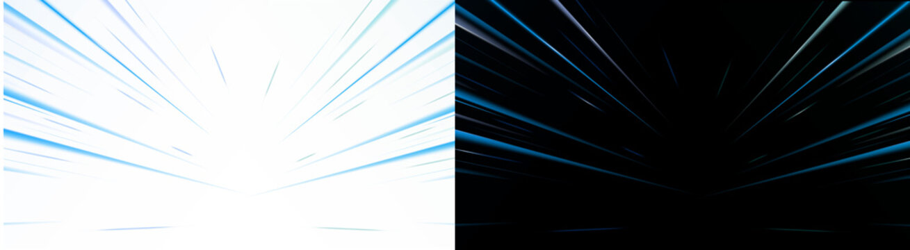 PNG image of&nbsp;Abstract concept of high speed digital light streaks racing towards the viewer in a dark void on transparent background