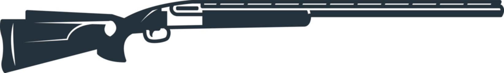 Obraz premium Hunting weapon black icon. Hand gun symbol