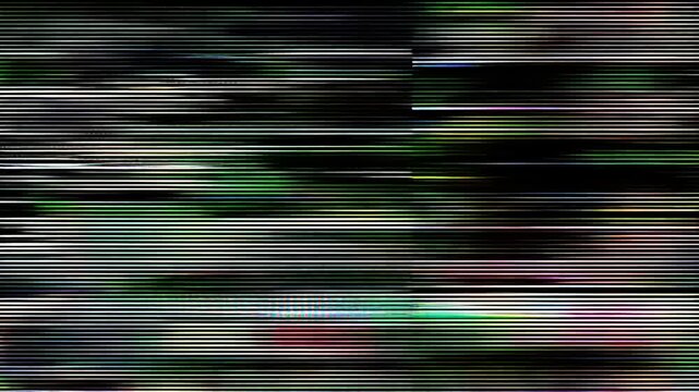 A no signal tv screen displays static with seamless analog overlay in a modern entertainment environment from a frontal viewpoint