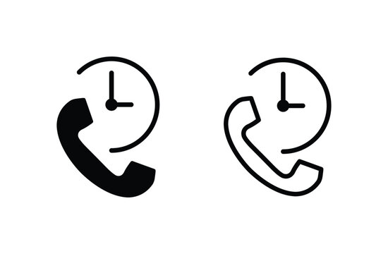 Call back time icon vector for web design