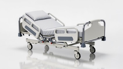This adjustable hospital bed is designed to provide maximum comfort,