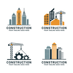 Obraz premium Collection of construction company insignias