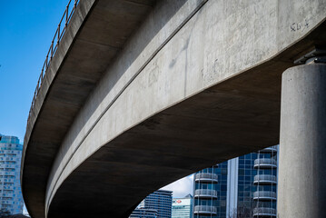 Overpass at Lower Lee Crossing, Tower Hamlets, E14, London, England, UKLondon, England, UK